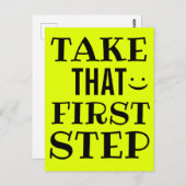 最初の一歩を踏み出すやる気を起こさせる ポストカード (正面/裏面)