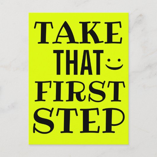 最初の一歩を踏み出すやる気を起こさせる ポストカード (正面)