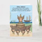 最初の七面鳥の感謝祭 カード (正面)