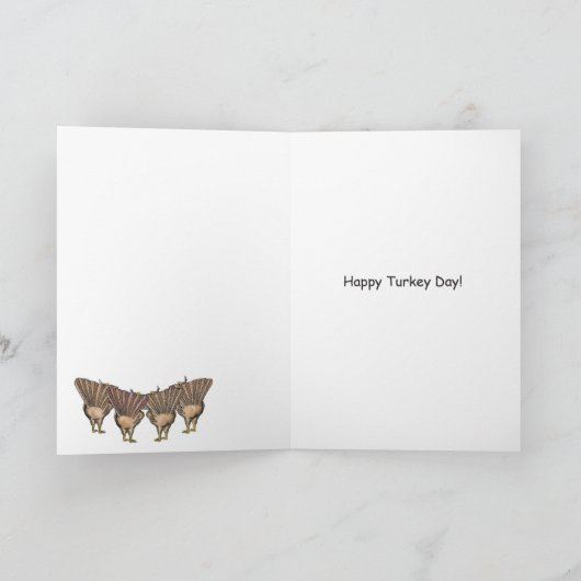 最初の七面鳥の感謝祭 カード (内部)