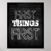 最初の事最初の引用文ポスターの粗末なシックなスタイル ポスター (正面)