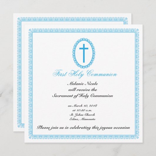 最初の交流の招待 招待状 (正面/裏面)