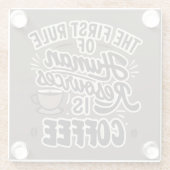 最初の人事はコーヒーだ ガラスコースター (裏面)