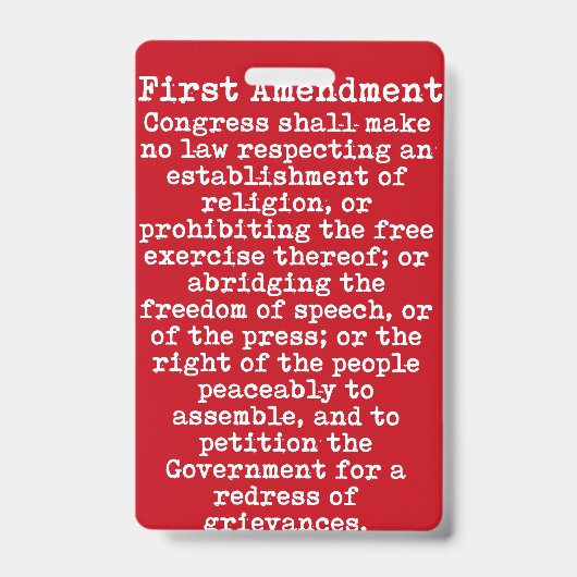 最初の修正プレスパスバッジ バッジ (表面)