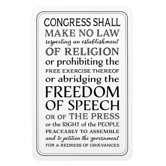 最初の修正条項を知る マグネット (縦)