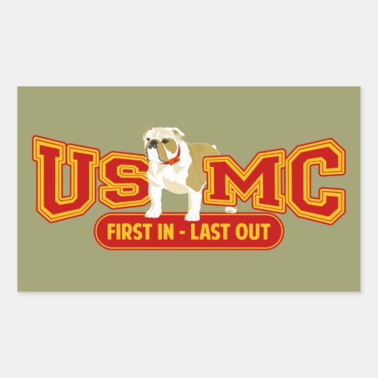 最初の入力、最後の出力 長方形シール (正面)