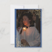 最初の共同写真サンキューカード 招待状 (裏面)