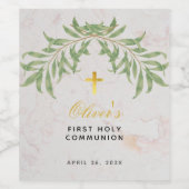 最初の共産圏の葉のフェイク金ゴールドクロス大理石 ワインラベル (シングルラベル)