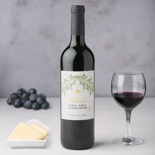 最初の共産圏の葉のフェイク金ゴールドクロス大理石 ワインラベル