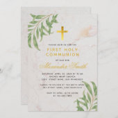 最初の共産圏の葉金ゴールド大理石ウィロー離れ 招待状 (正面/裏面)