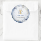 最初の共産色の青い水色の花 ラウンドシール (バッグ)