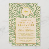 最初の共通葉フェイク金ゴールド男女兼用 招待状 (正面/裏面)