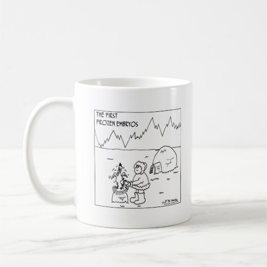 最初の凍っていられていた胚 コーヒーマグカップ (左)