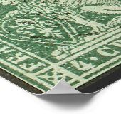 最初の切手 – Tuscany (1851) ポスター (角)