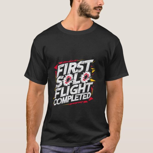 最初の単独飛行-------完了 Tシャツ (正面)
