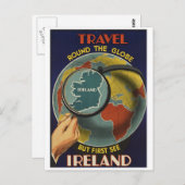 最初の参照アイルランド旅行ポスター葉書 ポストカード (正面/裏面)