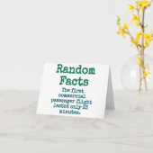 最初の商業旅客飛行 – Trivia Fac カード (黄色い花)