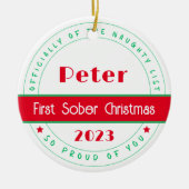 最初の地味なクリスマスミニマル、しらふさ セラミックオーナメント (正面)