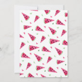 最初の夏の女の子のパーティーカード 招待状 (裏面)