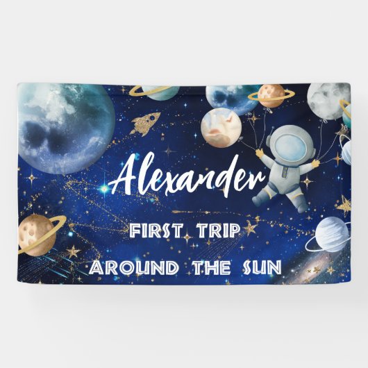 最初の外部空間の背景バナー誕生日へようこそ 横断幕 (横)