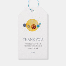 最初の太陽の旅のまわりに日あなた感謝していのラベル