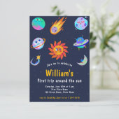 最初の太陽一周記念　スペース1歳誕生日パーティー 招待状 (スタンド正面)