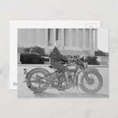 最初の女性はオートバイのライセンスを取得ワシントン ポストカード (正面/裏面)