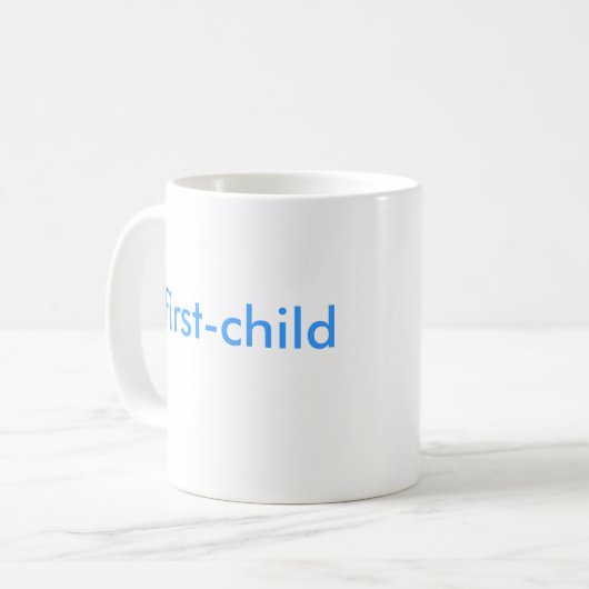 : 最初の子供(それは男の子はです!) コーヒーマグカップ (正面左)