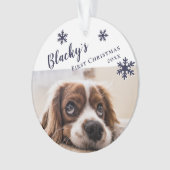 最初の子犬のクリスマス犬の名前と写真 オーナメント (正面)