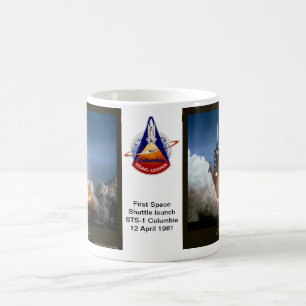 最初の宇宙シャトル打ち上げSTS-1コロンビア コーヒーマグカップ