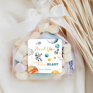 最初の宇宙遠征誕生日ありがとう スクエアシール