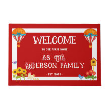 最初の家おめでとう ヴィンテージ風船 赤と白