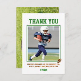 最初の年を下回る | サッカーの最初の誕生日パーティー サンキューカード