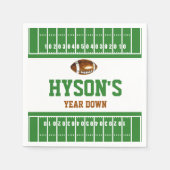 最初の年を下回る | サッカーの最初の誕生日パーティー スタンダードカクテルナプキン (正面)