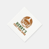 最初の年を下回る | サッカーの最初の誕生日パーティー スタンダードカクテルナプキン (角)