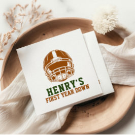 最初の年を下回る | サッカーの最初の誕生日パーティー スタンダードカクテルナプキン