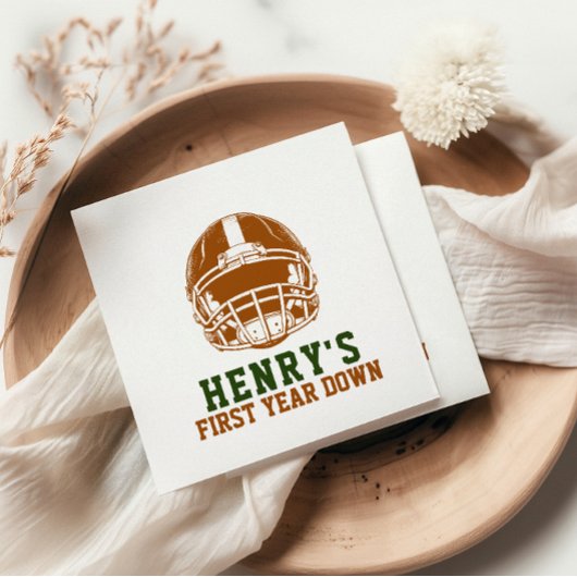 最初の年を下回る | サッカーの最初の誕生日パーティー スタンダードカクテルナプキン