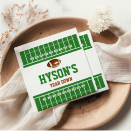 最初の年を下回る | サッカーの最初の誕生日パーティー スタンダードカクテルナプキン