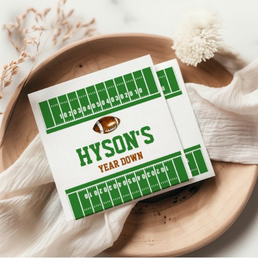 最初の年を下回る | サッカーの最初の誕生日パーティー スタンダードカクテルナプキン