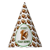 最初の年を下回る | サッカーの最初の誕生日パーティー パーティーハット (正面)