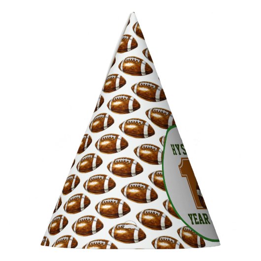 最初の年を下回る | サッカーの最初の誕生日パーティー パーティーハット (左)