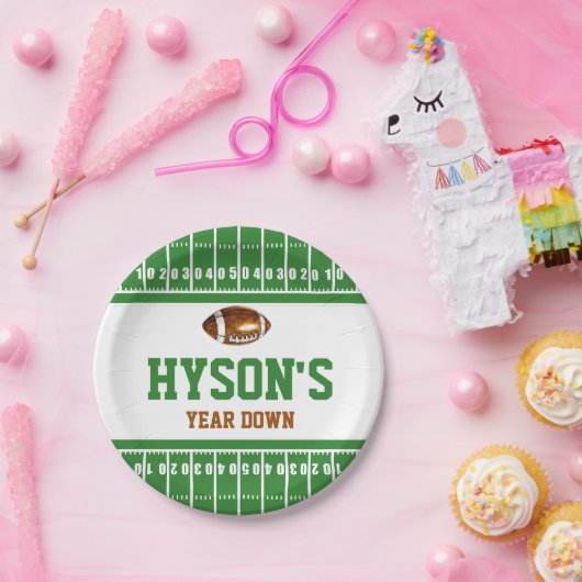 最初の年を下回る | サッカーの最初の誕生日パーティー ペーパープレート (パーティー)