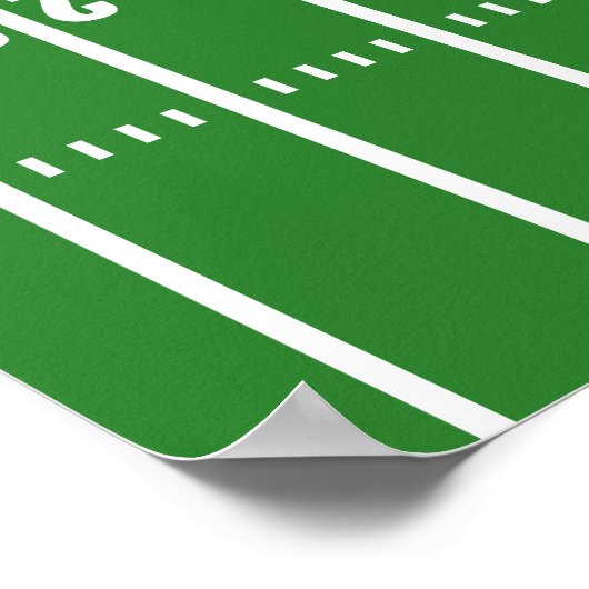 最初の年を下回る | サッカーの最初の誕生日パーティー ポスター (角)