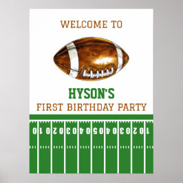 最初の年を下回る | サッカーの最初の誕生日パーティー ポスター