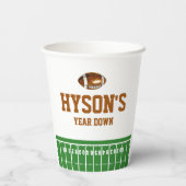 最初の年を下回る | サッカーの最初の誕生日パーティー 紙コップ (裏面)