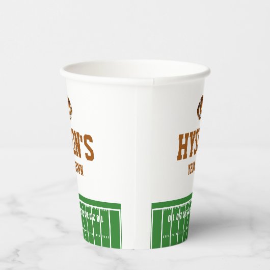 最初の年を下回る | サッカーの最初の誕生日パーティー 紙コップ (右)