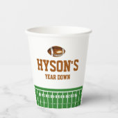 最初の年を下回る | サッカーの最初の誕生日パーティー 紙コップ (正面)