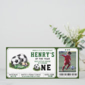 最初の年を下回る | サッカーの第1の誕生日 招待状 (スタンド正面)