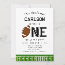 最初の年を下回る |サッカーボーイファースト誕生日 招待状