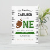 最初の年を下回る |サッカー少年の最初の誕生日パーティー 招待状 (スタンド正面)